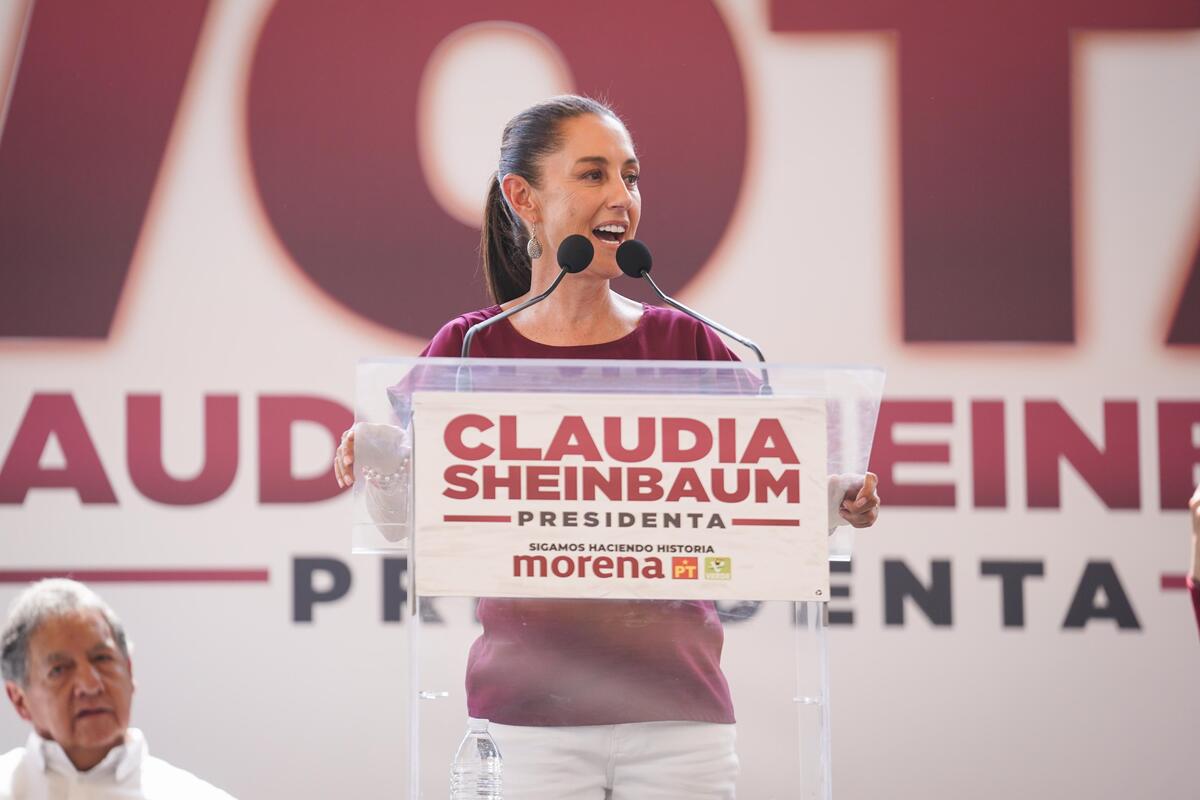 Claudia Sheinbaum desde Texcoco, Edomex. | Especial