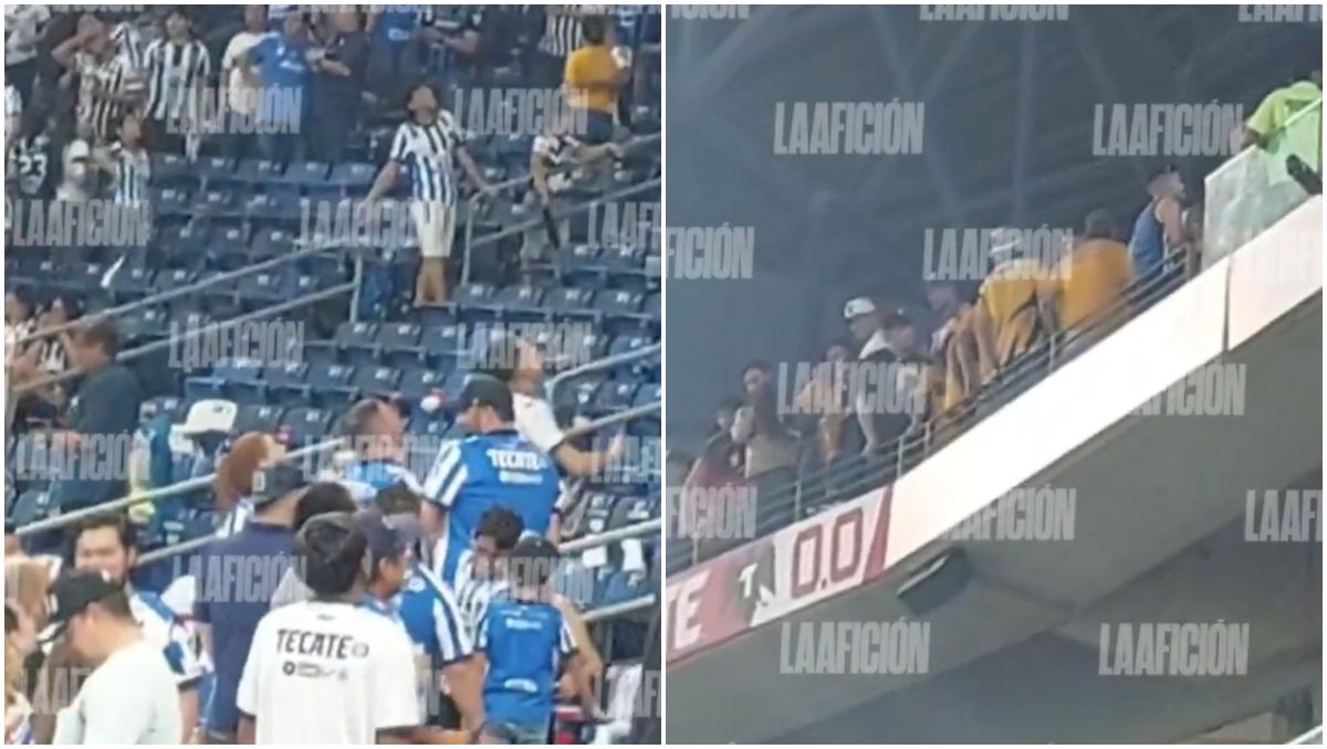 Aficionados de Tigres lanzan escupitajos a seguidores de Rayados (Daniel Santillán)