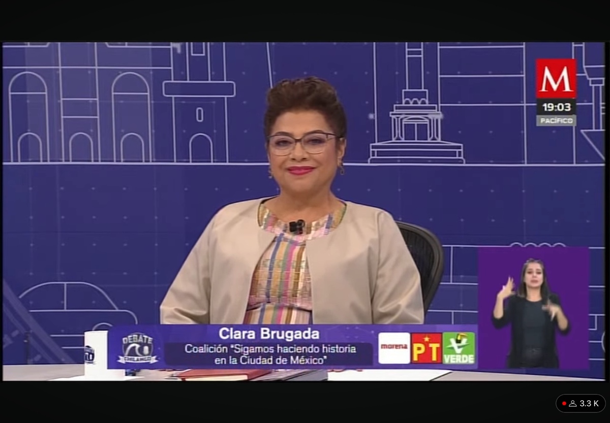 Clara Brugada en tercer debate CdMx
