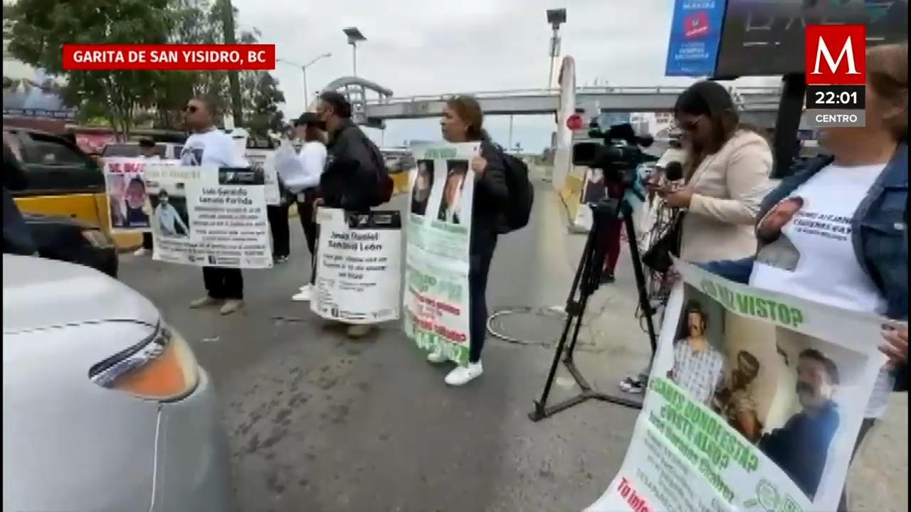 Protesta de familiares de personas desaparecidas paraliza la Garita San Isidro