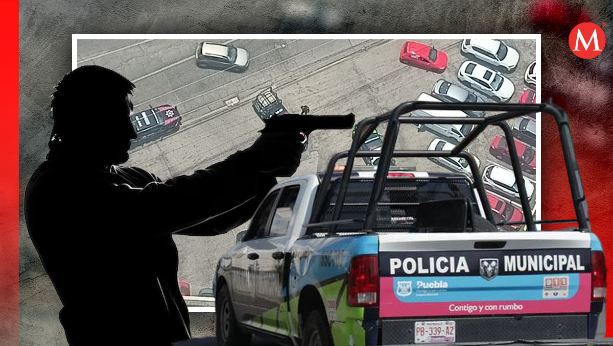 Hombre amenaza con disparar en Plaza Centro Mayor de Puebla; despliegan operativo | Agencia Es Imagen/Especial/ Diseño Antonio Texta