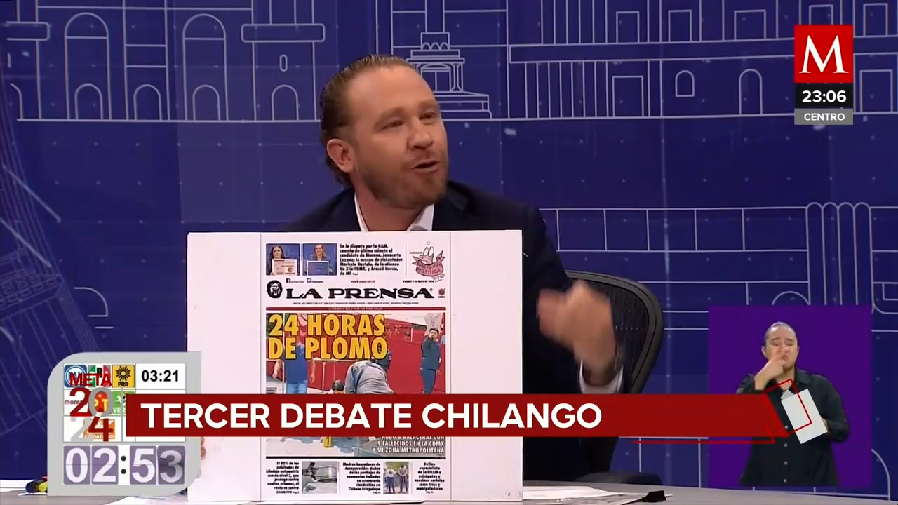 Santiago Taboada en el tercer debate chilango, estrategia de seguridad y blindaje para la ciudad