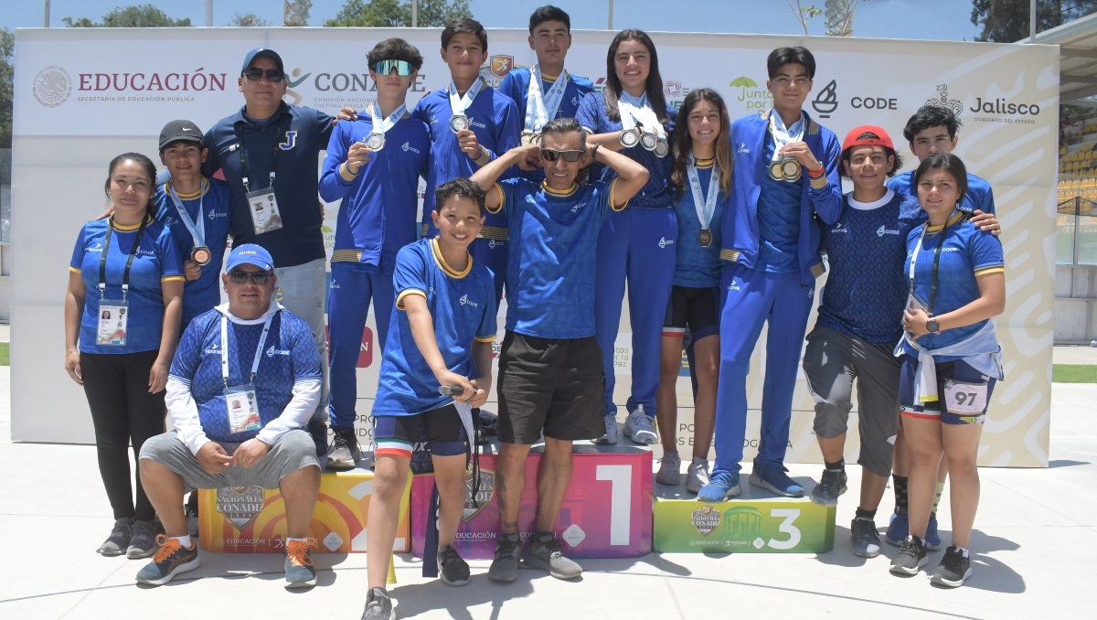 La delegación de patinaje de velocidad de Jalisco (Foto: X @codejalisco)