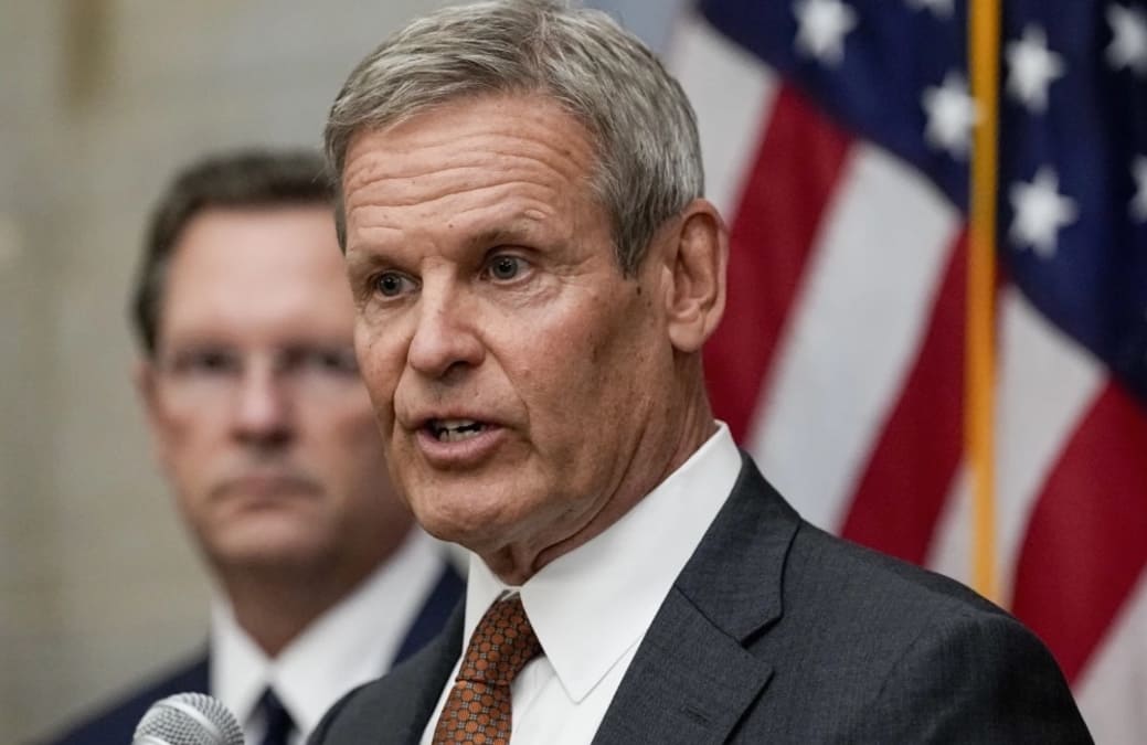 El gobernador Bill Lee durante una conferencia de prensa el jueves 25 de abril de 2024, en Nashville Foto: AP Foto/George Walker IV