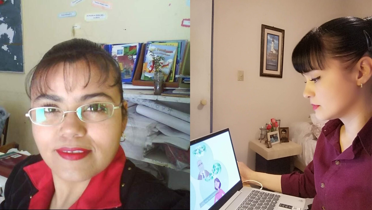 Velia Muruato Enríquez, docente de preescolar y Sonia Muruato Enríquez, docente de primaria. (cortesía)