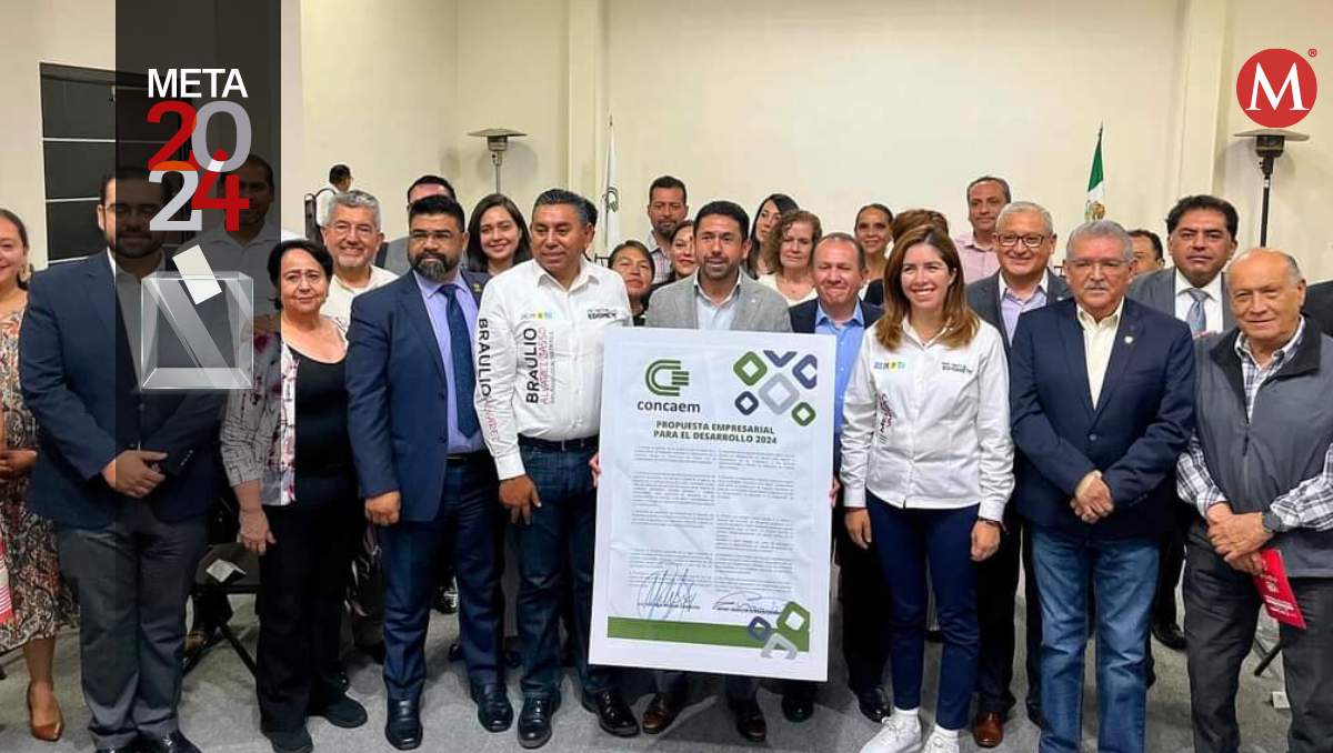 La candidata a la alcaldía de Toluca, firmó la Propuesta para el Desarrollo Municipal 2024 del Concaem| Foto: Alondra Ávila