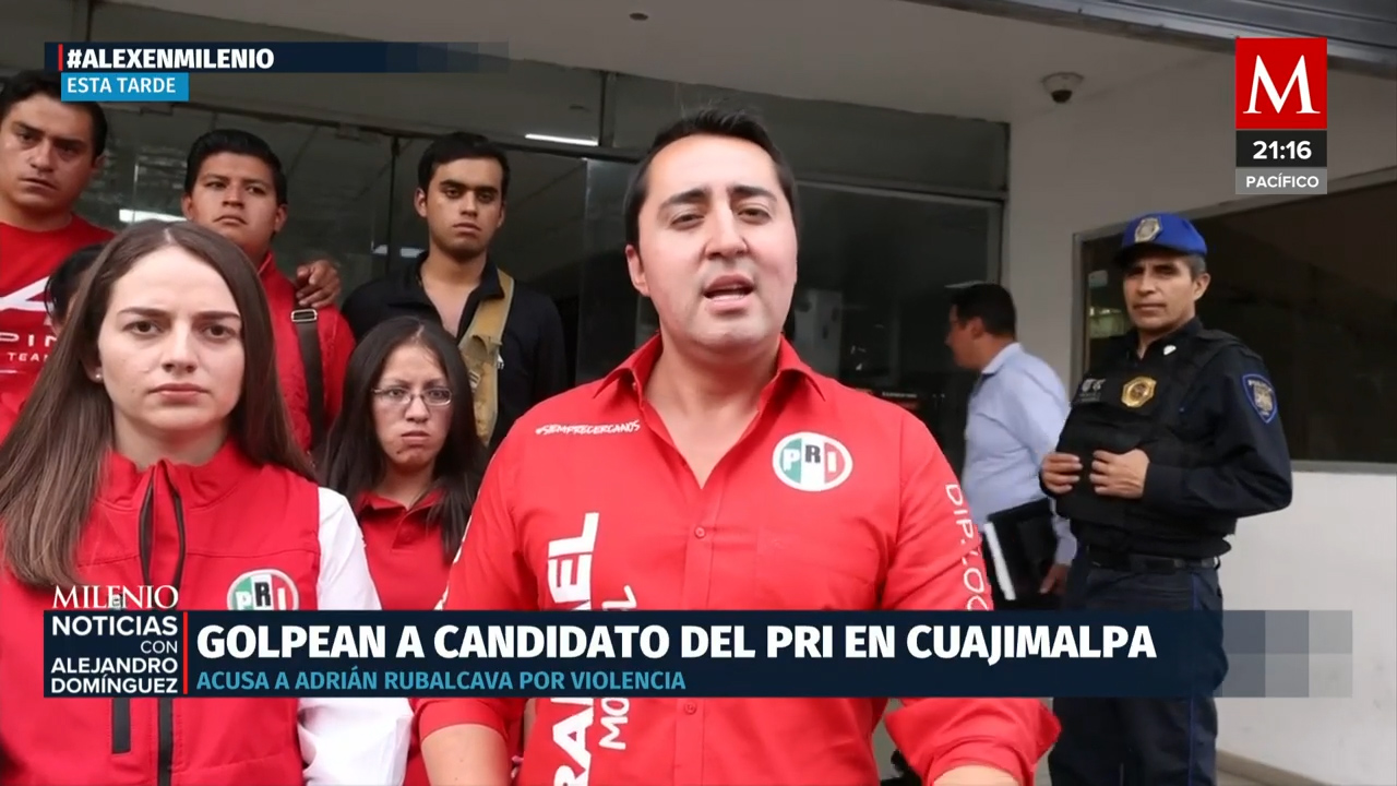 Golpean al candidato Rafael Montiel del PRI en la Alcaldía de Cuajimalpa