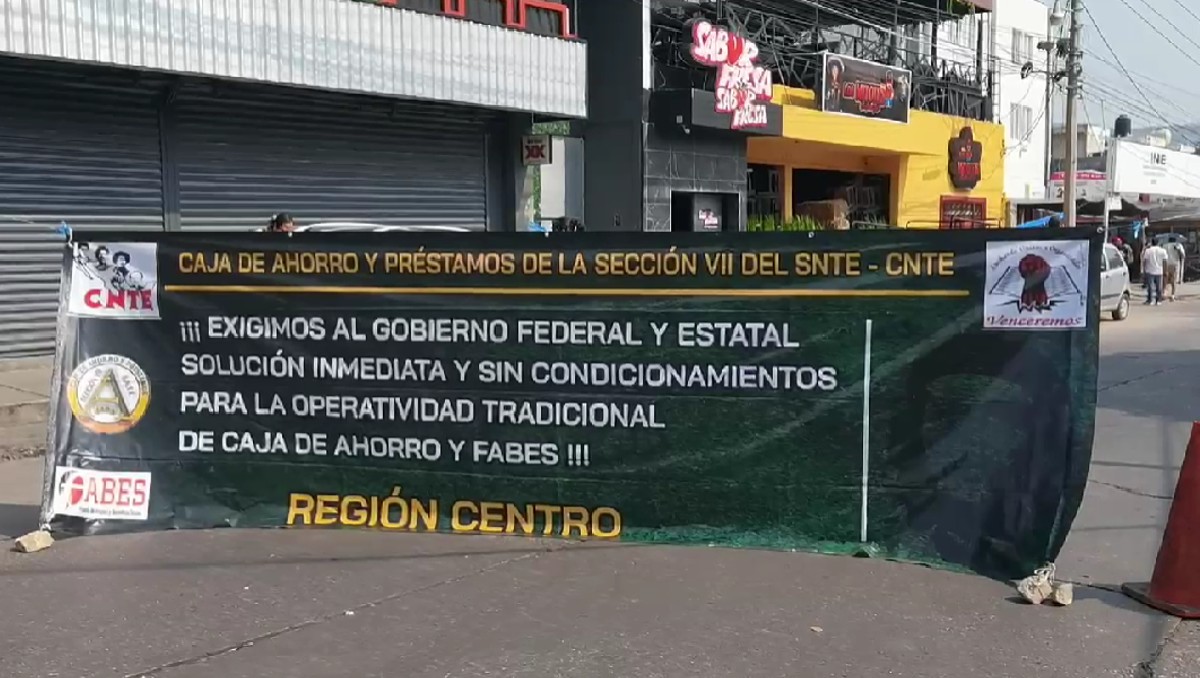 Maestros de Chiapas protestan. | Captura