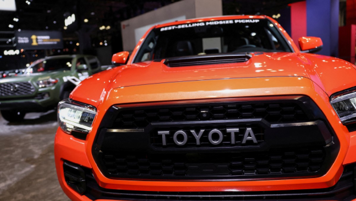 Un Toyota Tacoma en el Salón Internacional del Automóvil de Nueva York, Estados Unidos. Abril de 2023. Foto: (Reuters)