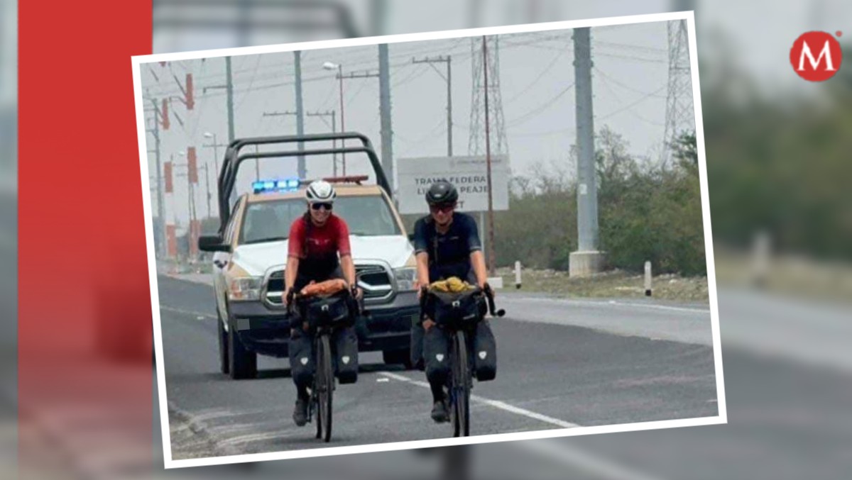 Ciclistas alemanas agradecen apoyo a Guardia Estatal en Tamaulipas