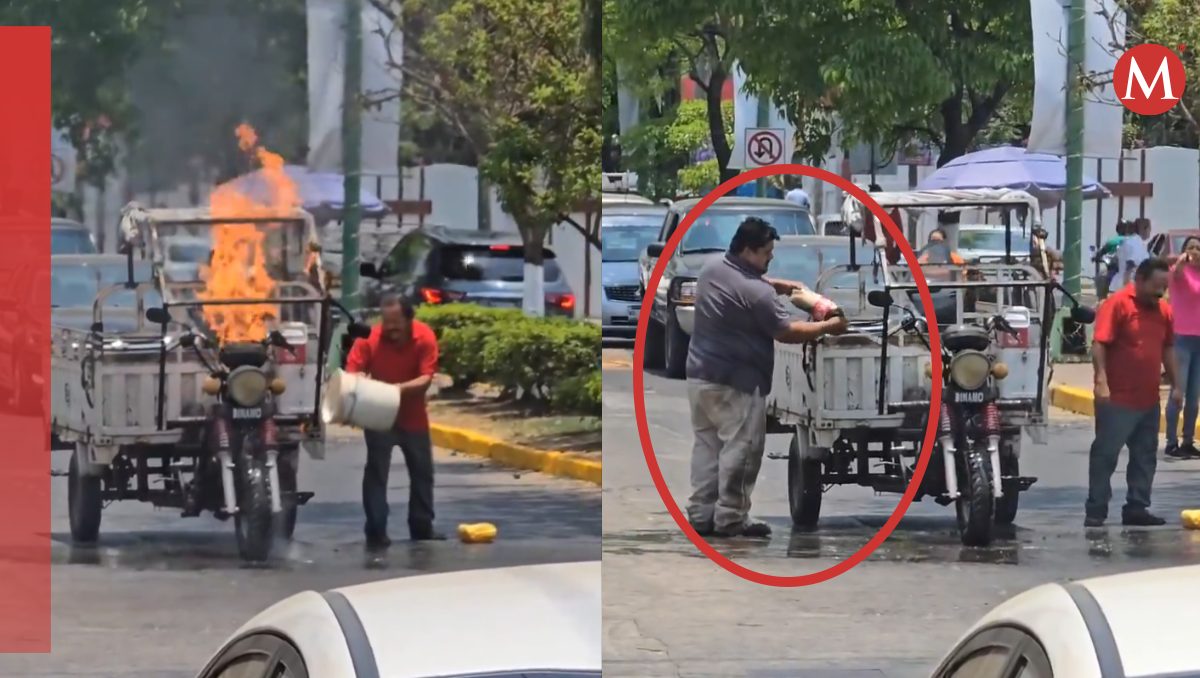 Hombre apaga incendio con una Coca Cola | VIDEO