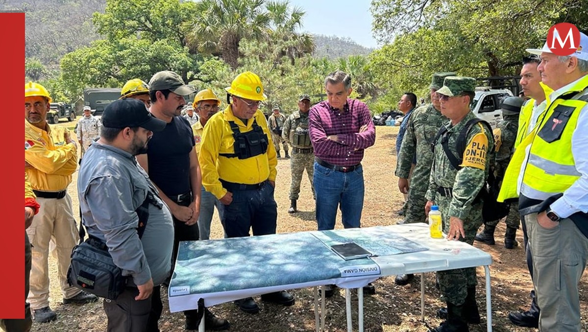 Américo Villarreal supervisa avance en incendio forestal en Tamaulipas