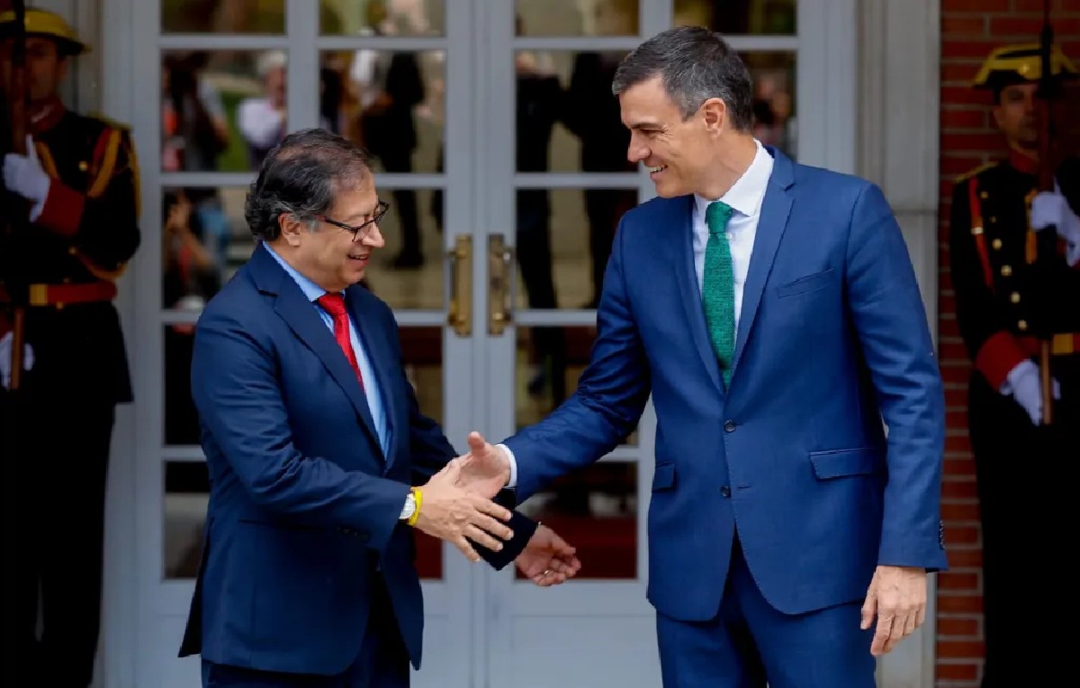 Reunión de Pedro Sánchez y Gustavo Petro (EFE)