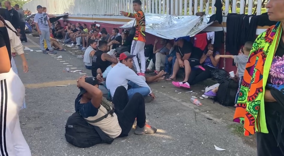 Caravana de migrantes en Tapachula, Chiapas. | Foto: Especial