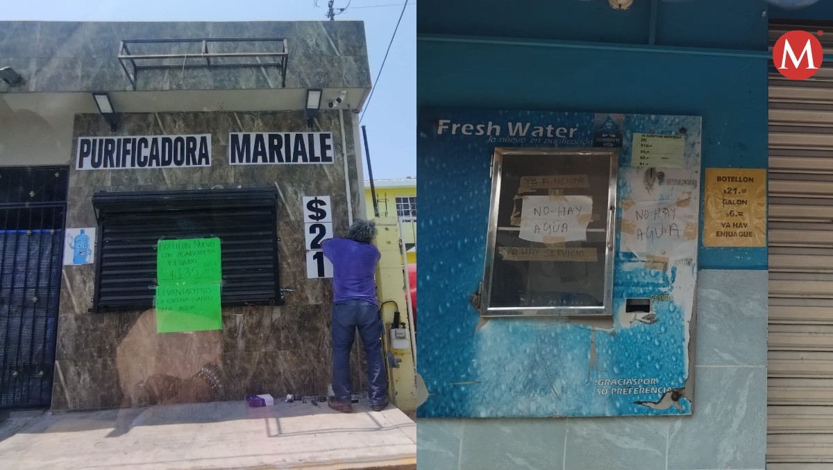 Por desabasto de agua cierran purificadoras y expendios en Tampico