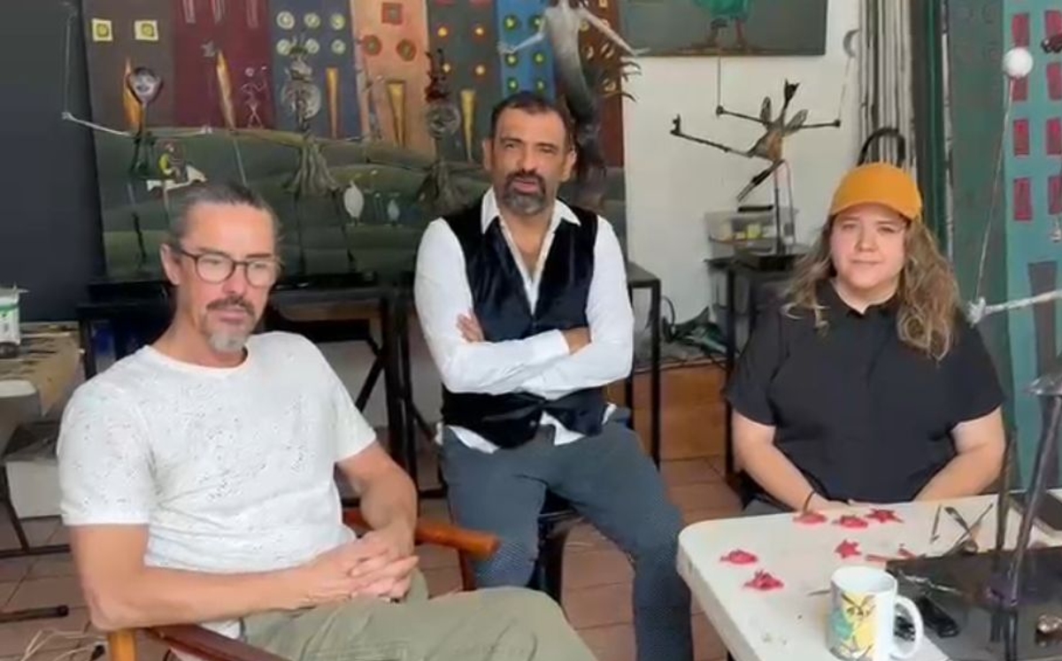 Migue Ángel, Isaac y Ale invitan a la inaguración de la exposición 'Metamorfosis' (Foto: Cortesía)
