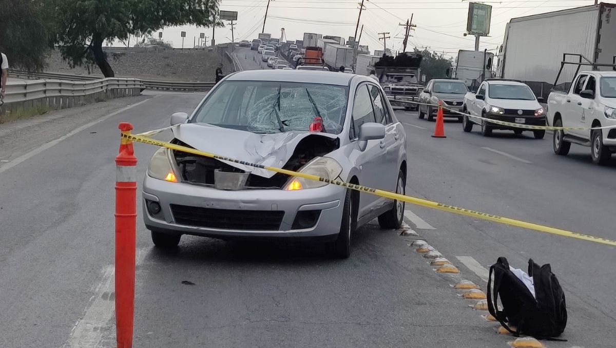 Debido al accidente en Libramiento Noroeste se ha generado tráfico en el sitio. Agustín Martínez