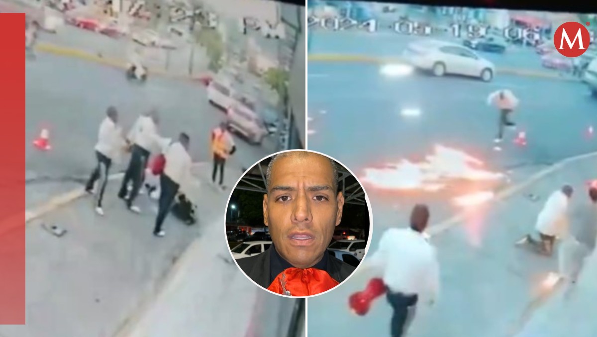 Captan en VIDEO pelea entre mariachi y 'tragafuegos' en Morelia | Captura