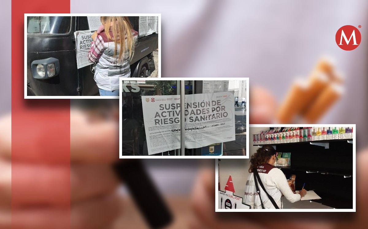Sedesa incauta establecimientos por la comercialización de tabaco y vape en Cdmx.