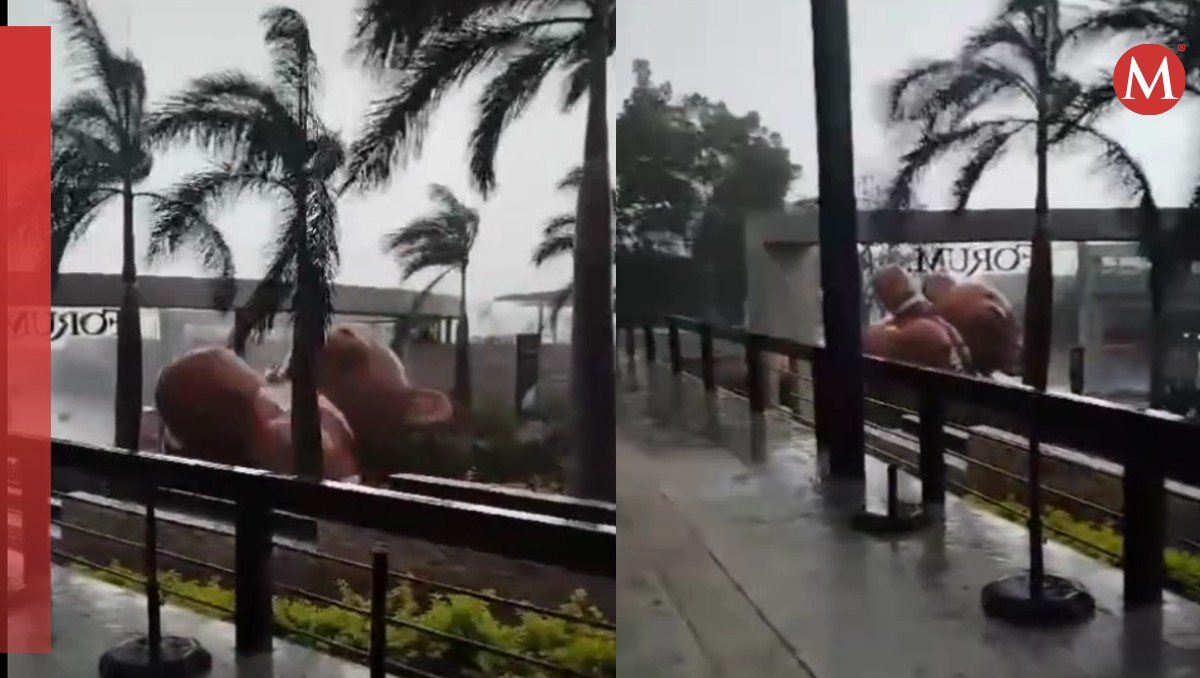 Vientos de más de 60 km/h levantan oso inflable en Cuernavaca | Especial