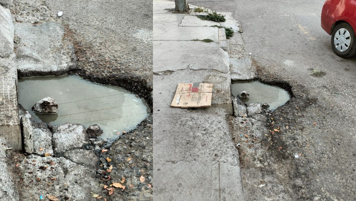 Brotó un 'manantial', pero de aguas negras en San Pedro. (Especial)