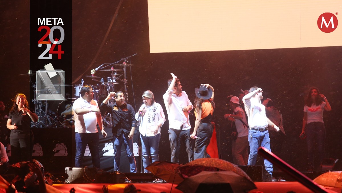 Cae escenario durante evento de candidata de MC en San Pedro. Foto: Raúl Palacios