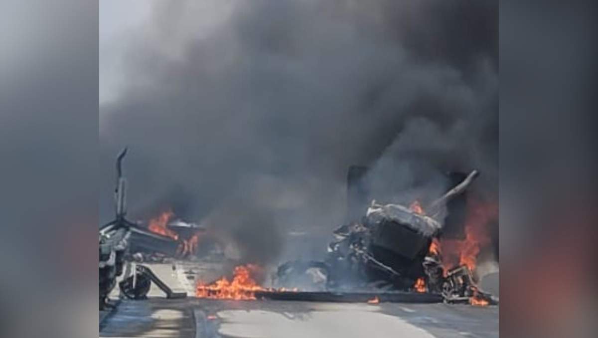 Choque de tráiler con material inflamable deja a una persona sin vida| Fernando Cruz