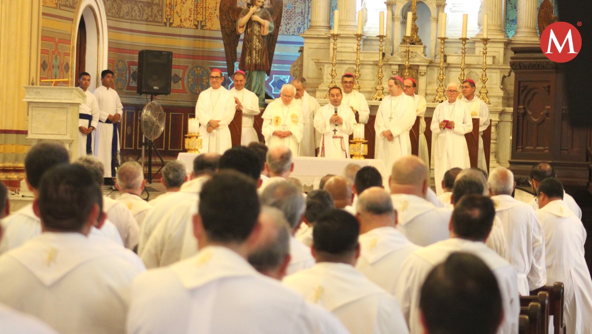 Encuentro sacerdotal en la Catedral de Tampico. (Yazmín Sánchez)