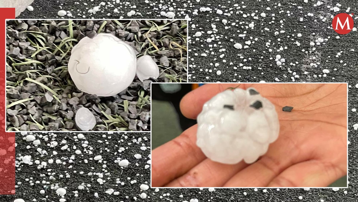 Granizos gigantes impactan en Pachuca