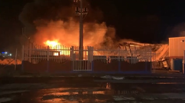 Incendio en empresa de Ramos Arizpe, Coahuila. | Especial