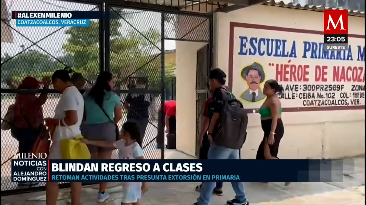 Operativo de seguridad en Coatzacoalcos por presunta extorsión en escuela primaria