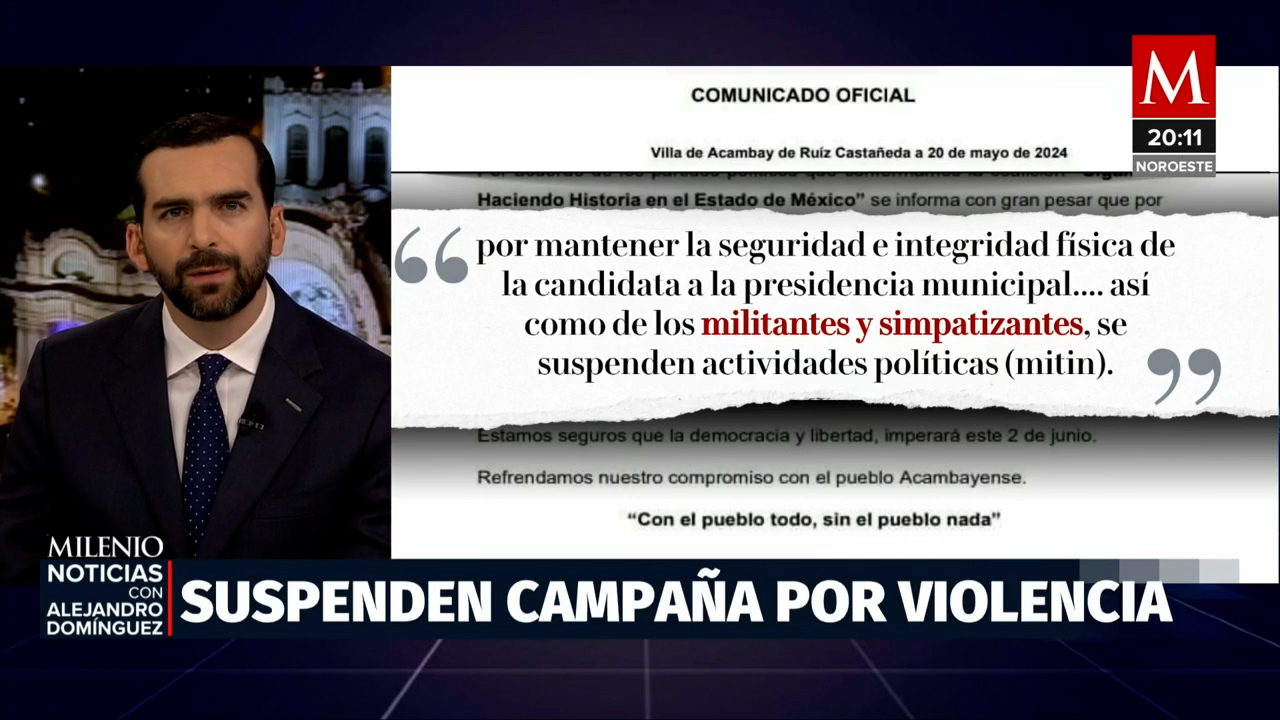 Suspenden campaña de Morena en Acambay por violencia electoral