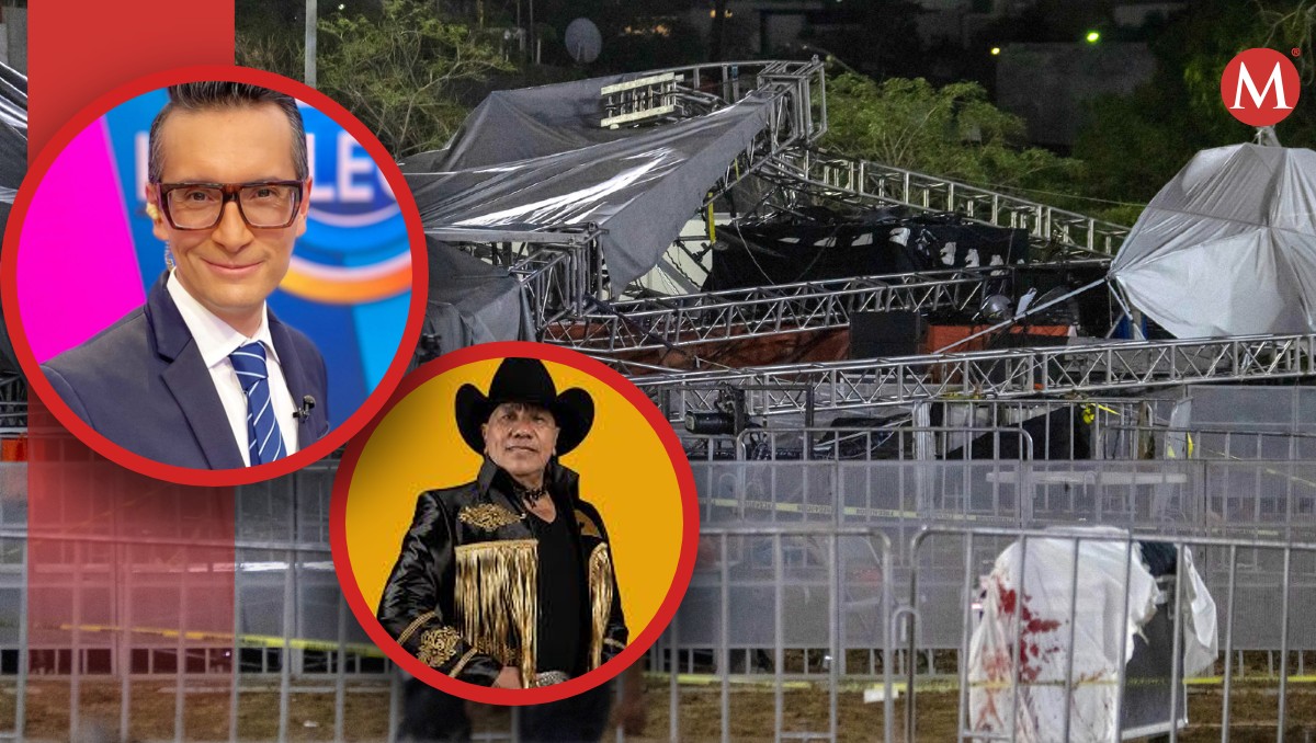 Famosos hablan del derrumbe de escenario en Nuevo León. | EFE y archivo