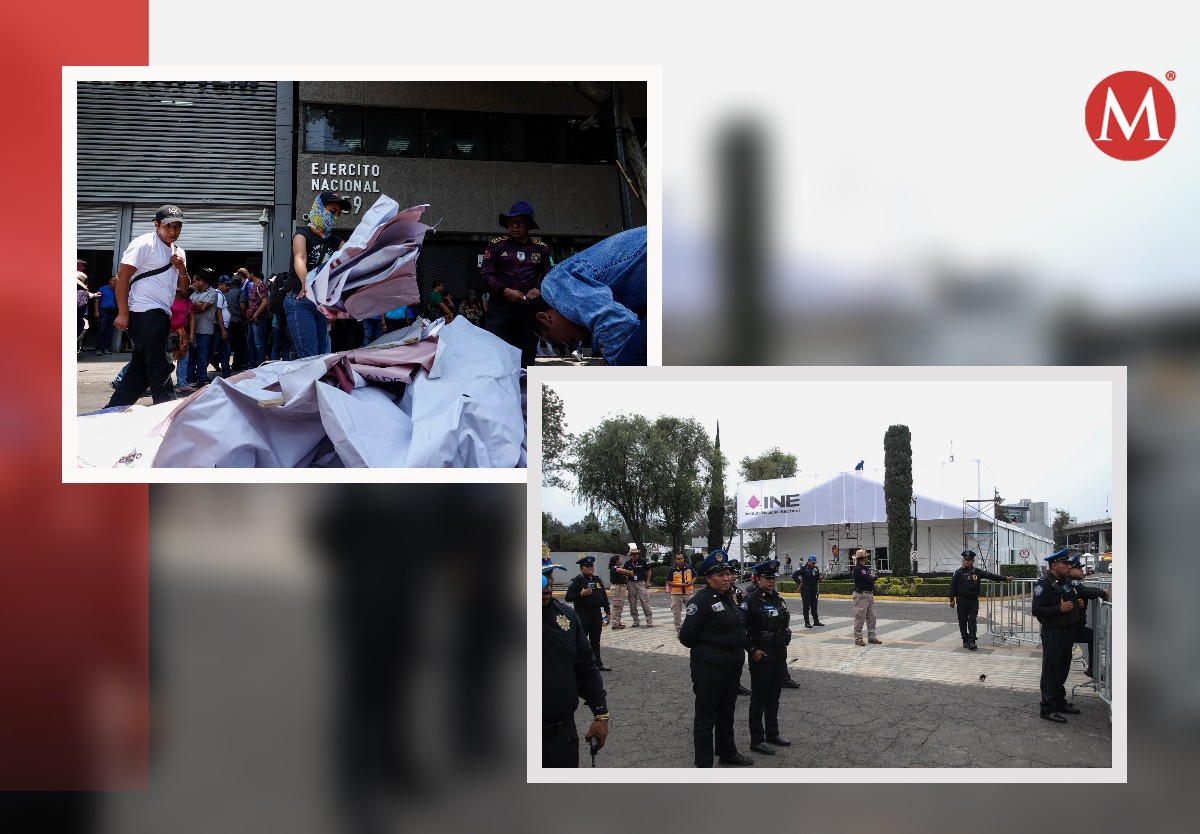 Protesta CNTE frente al INE.