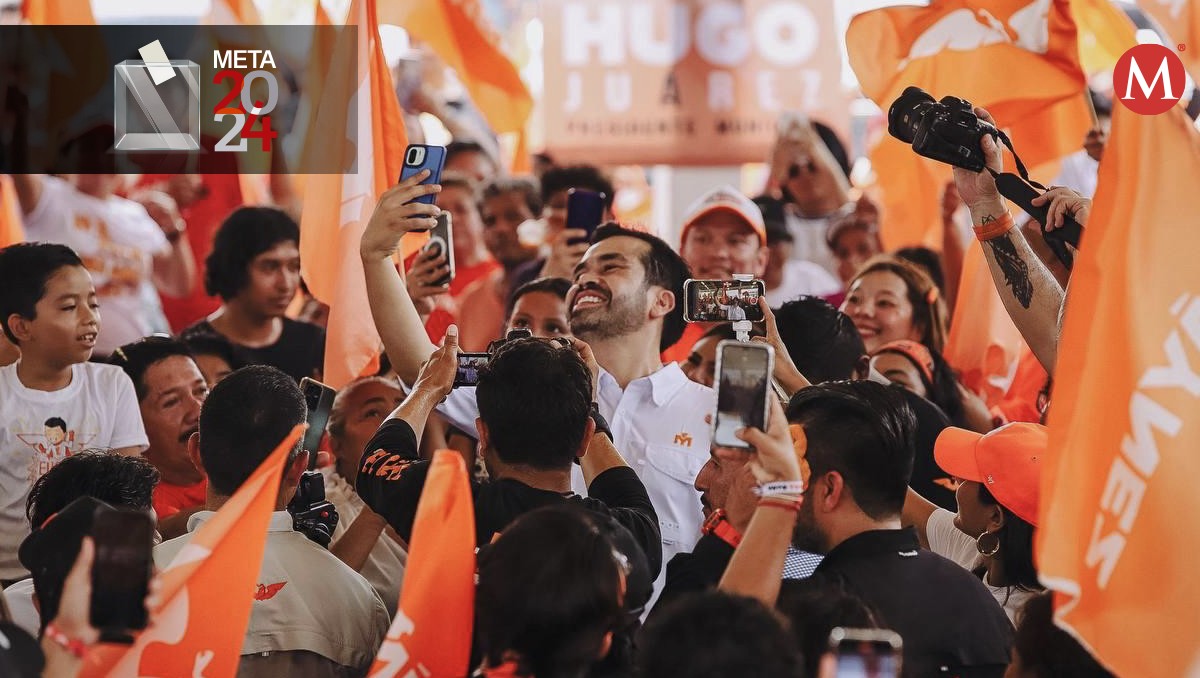 El candidato de Movimiento Ciudadano, Jorge Álvarez Máynez, en un evento en Campeche. | Especial