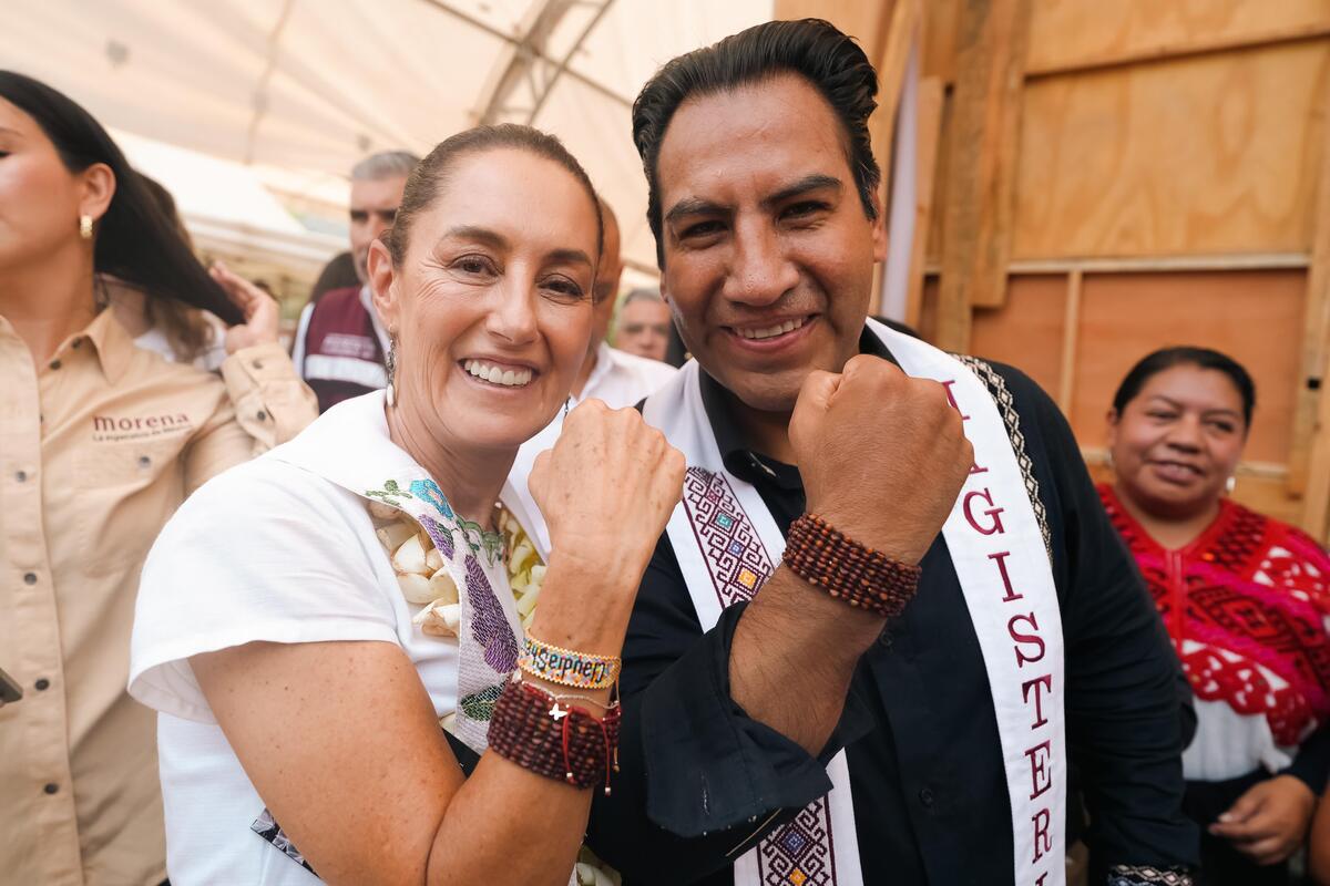 Claudia Sheinbaum y Eduardo Ramírez en Chiapas. | Foto: Especial