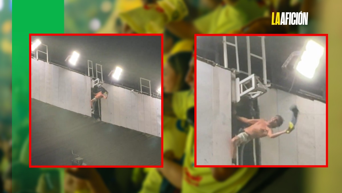 Fan de América es captado celebrando bicampeonato de Liga MX en el techo del Estadio Azteca (Especial/Imago7)