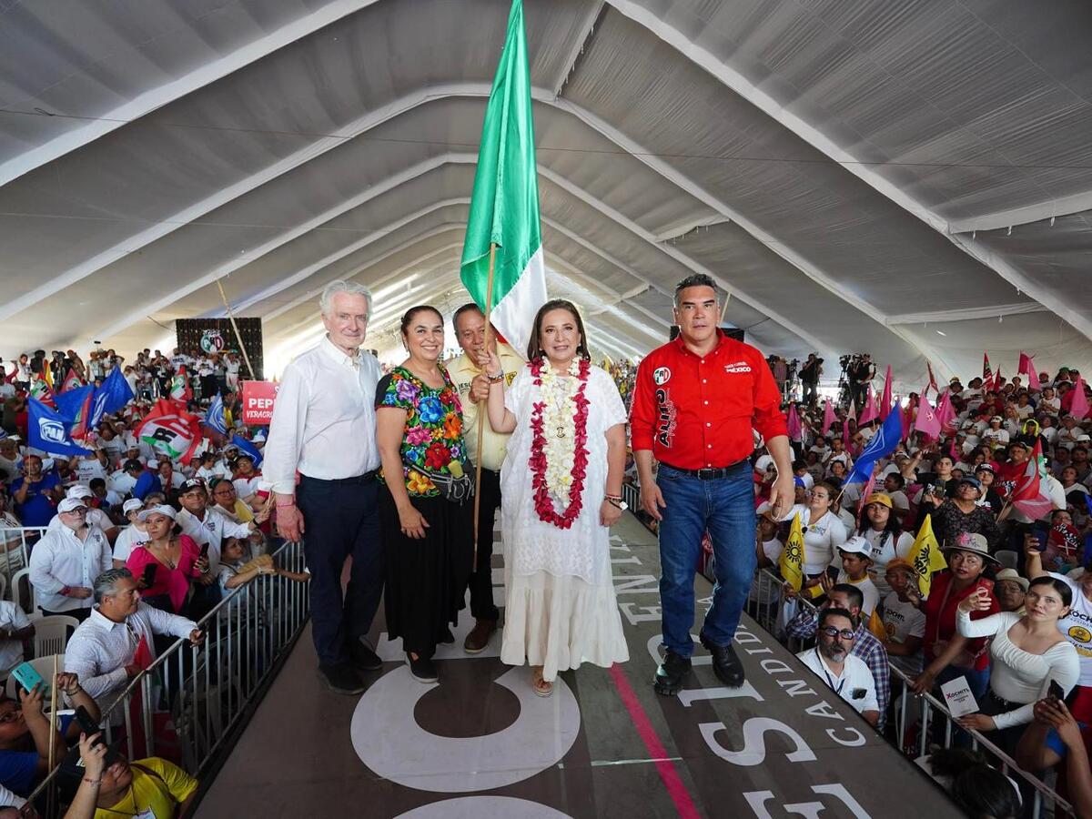 Mitin de Xóchitl Gálvez en Coatzacoalcos, Veracruz. | Foto: Especial