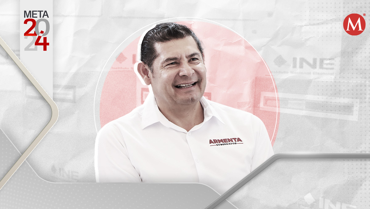 Alejandro Armenta es el virtual ganador a gubernatura de Puebla | Agencia Es Imagen / Diseño Milenio