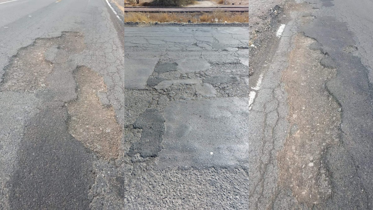 Baches en carretera.