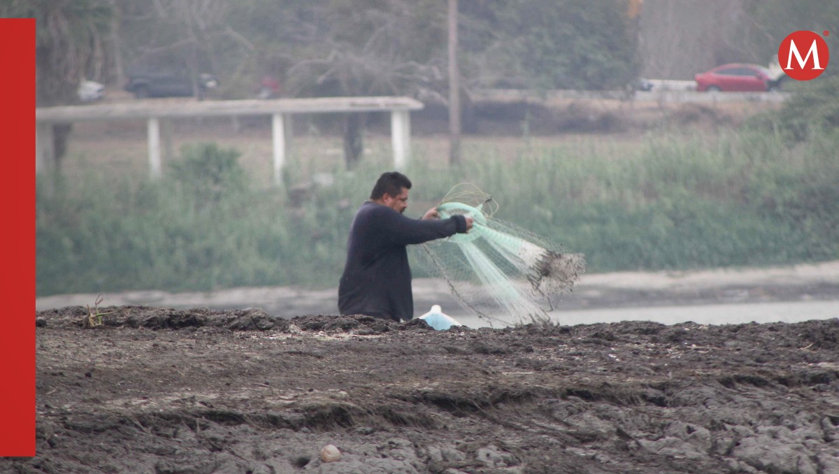 Bajo nivel de la laguna del Champayán. (Yazmín Sánchez)