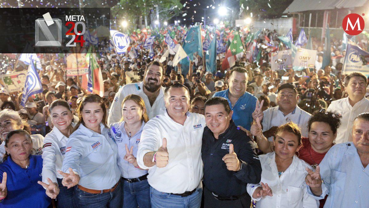 El candidato a la gubernatura de Yucatán, Renán Barrera, en un mitin. | Especial