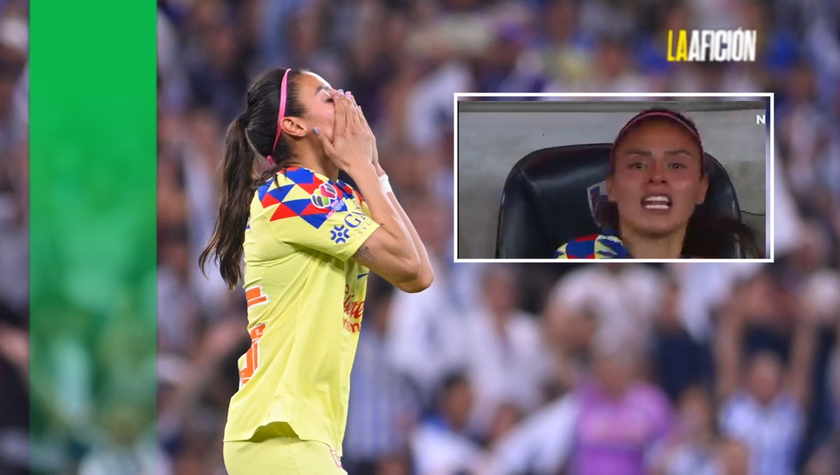 Karen Luna se molesta con camarógrafo por grabarla tras perder la final de la Liga MX Femenil con América (Imago7)