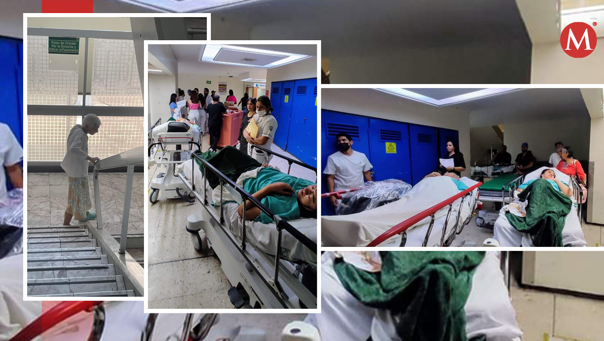 Pacientes y trabajadores deben hacer fila para poder accesar al único elevador que funciona. (Especial)