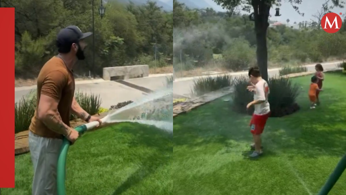 Poncho de Nigris baña a su hijo con agua tratada