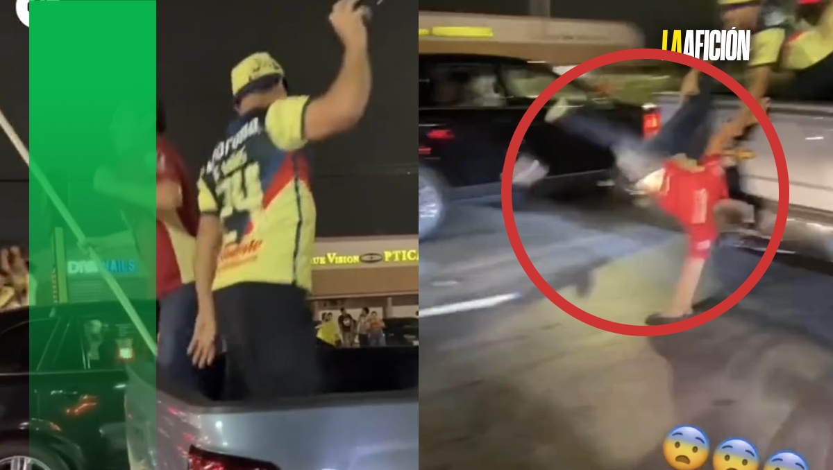 Aficionado cae durante festejo del América | Especial