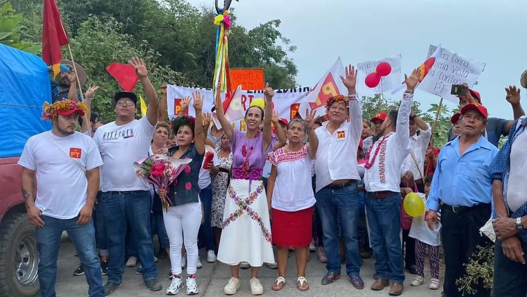 Candidata del PT a la presidencia municipal de Calnali, Corina Jiménez Melo