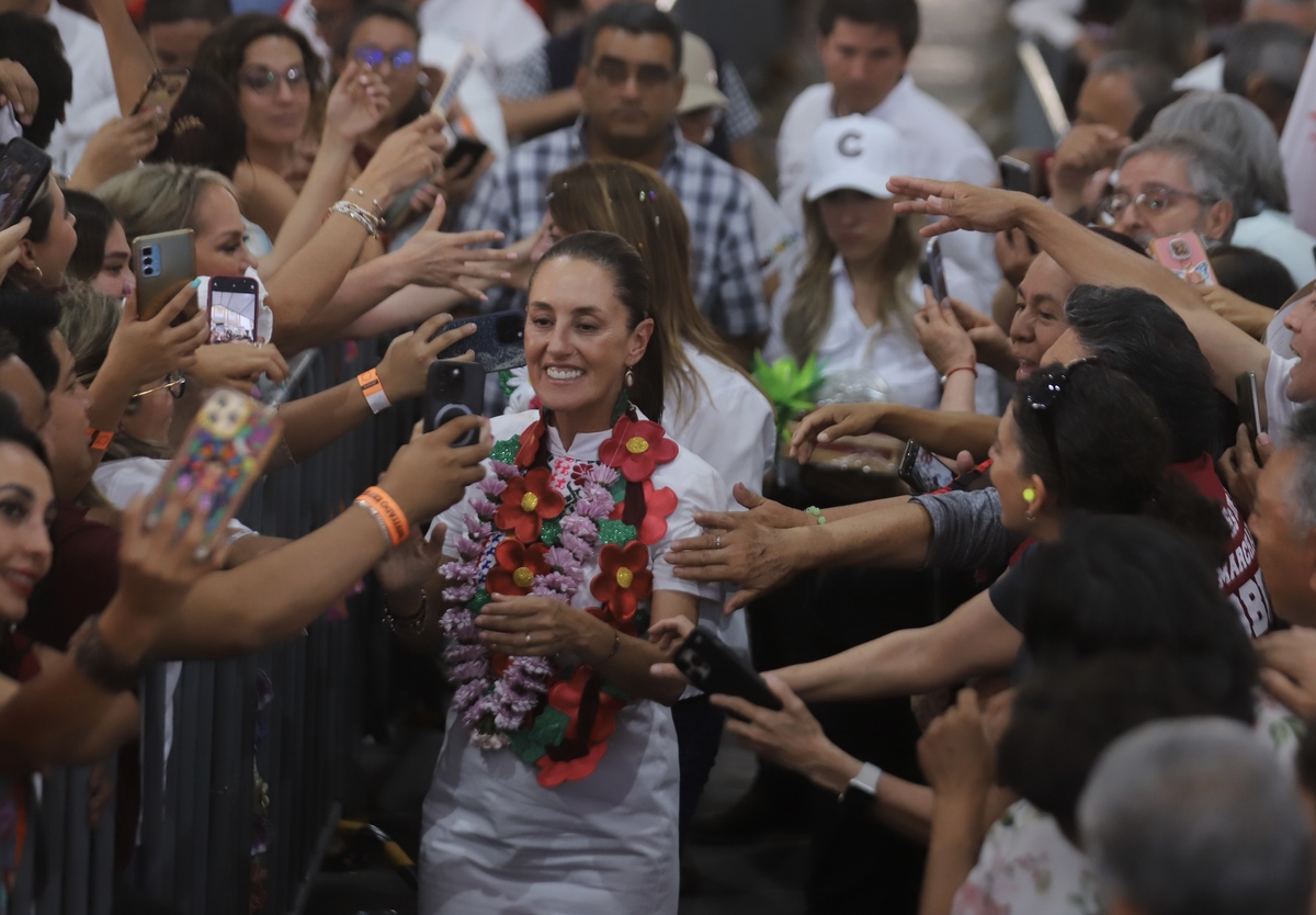Claudia Sheinbaum durante mitin en Cuernavaca. | Jorge Carballo