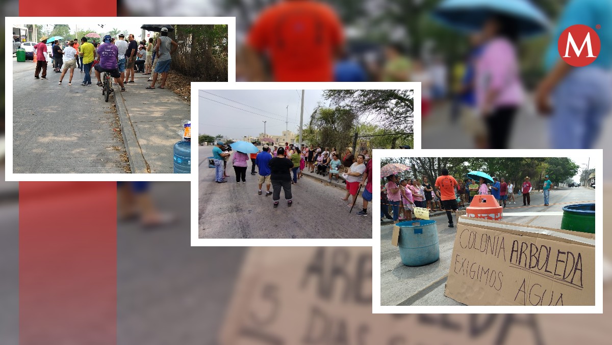 Colonos bloquean calles de Tampico por falta de agua