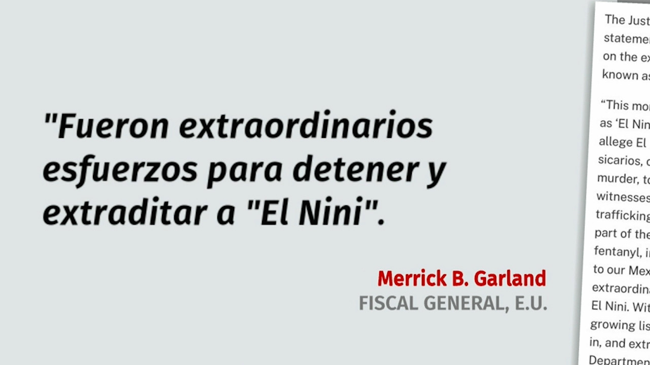 Fiscal General de EU agradece extradición de 'EL Nini'